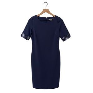 Karl Lagerfeld Navy Pearl Professional Business Dress Size 2